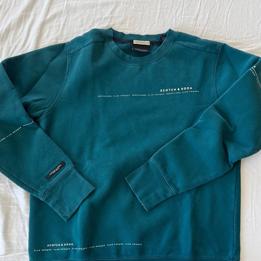 Scotch & Soda Deep Teal Crewneck Sweater